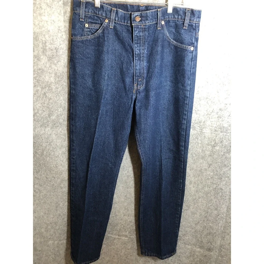 Vintage Levis 505 Jeans Men 34X30 Blue Regular 1993 USA Orange Tab Tag‎ 36x30